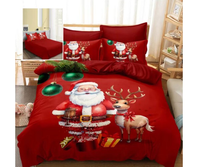 Lenjerie pat finet 3d 6 piese craciun f-xmas71 Lenjerie pat finet 3d 6 piese craciun f-xmas71